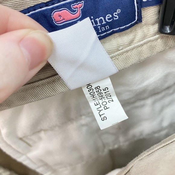 Vineyard Vines Shorts Club Short Men’s Size 35 Chino Cotton Tan 9” Inseam - Picture 9 of 10